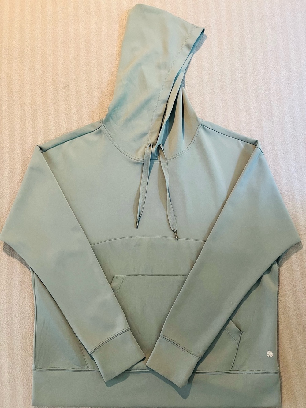 Apana Light Sage Green Hooded Pullover Sweatshirt